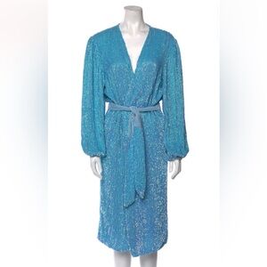 Retrofete Audrey Sequin Embellish Velvet Tie Dress Size Large